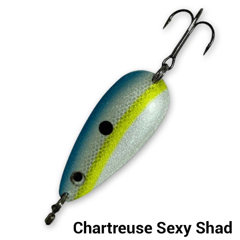 Dixie Jet Pro Series Gizzard Spoon Chartreuse Sexy Shad